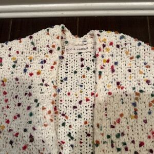 moon & madison Multicolor Speckled Cardigan